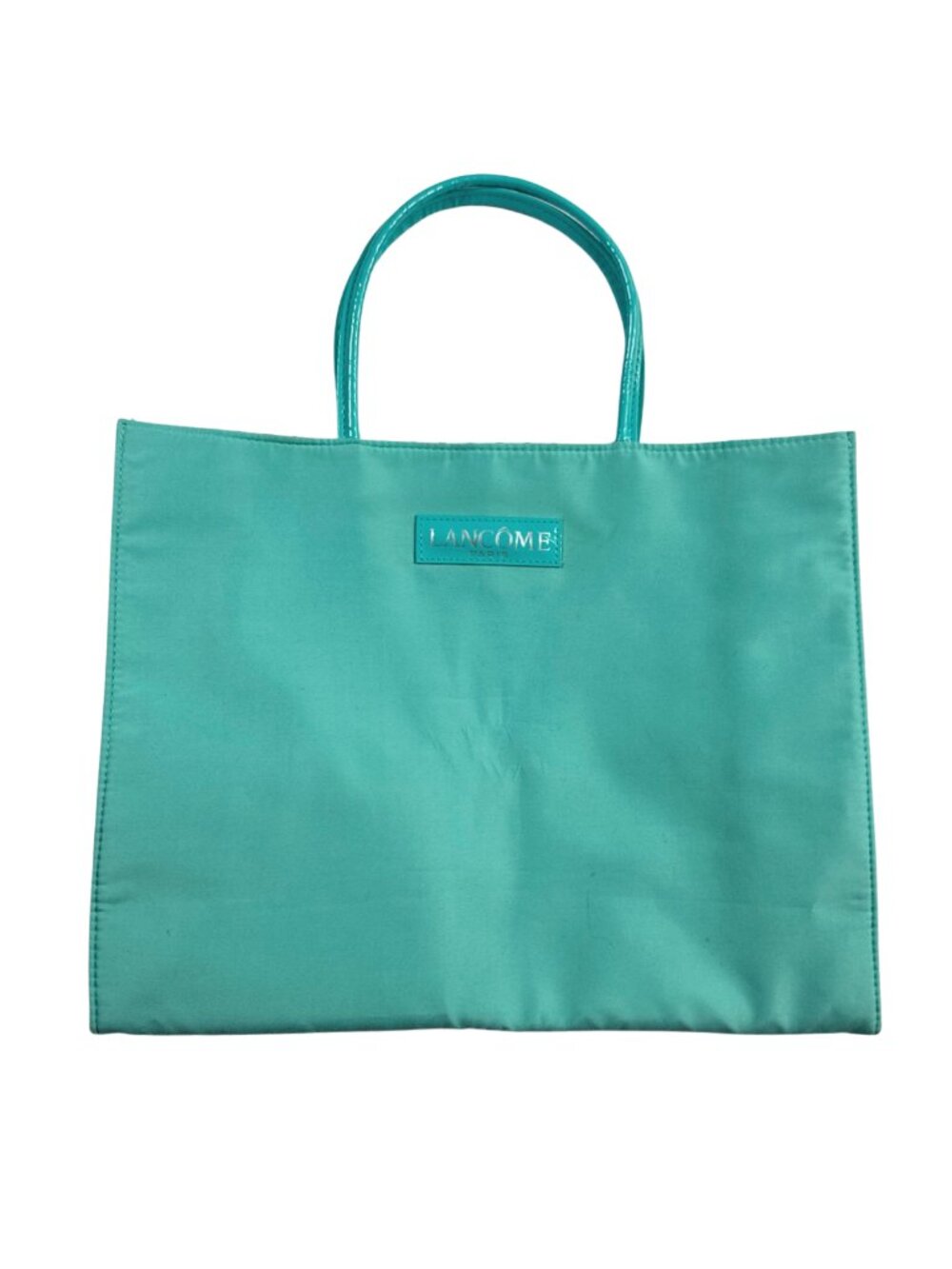 Lancome Rare Vintage Light Aqua‎ Green Travel Bag Preppy Casual